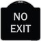 Signmission Designer Series Sign-No Exit, Black & Silver Heavy-Gauge Aluminum, 18" L, 18" H, BS-1818-9831 A-DES-BS-1818-9831 - alternate 1